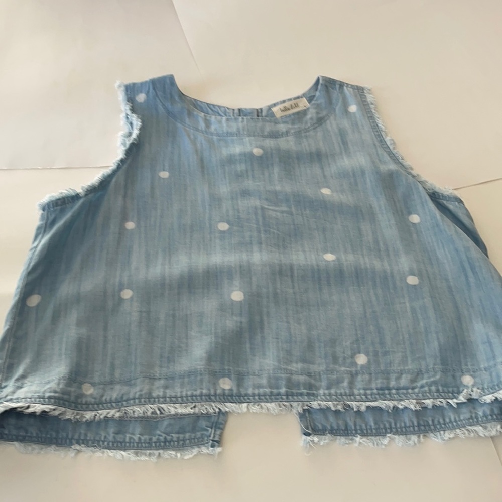 Tincell Jean tank with white polka dots